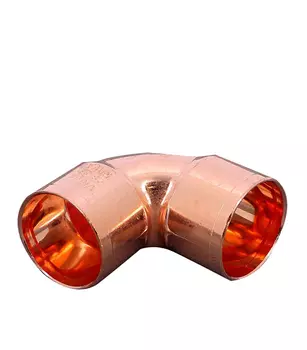 Угол двухраструбный Viega пайка медь 28 мм