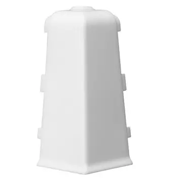 Угол наружный для плинтуса ПВХ Arbiton Indo 40 белый матовый 2 шт