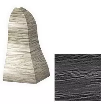 Угол наружный для плинтуса ПВХ Decoplast Ecoline Комфорт-классик 137 Черное серебро 2 шт.