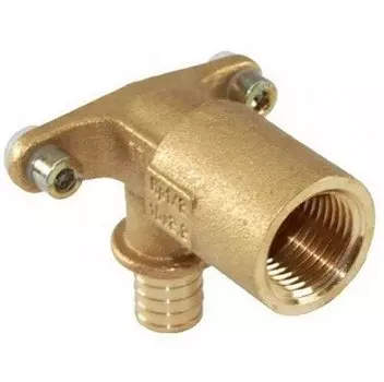 Угольник настенный латунный Rehau MX 16-Rр 1/2 дюйма с длинным патрубком