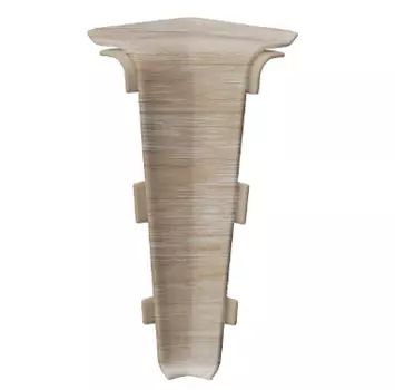 Угол внутренний для плинтуса ПВХ Arbiton Indo 42 дуб Песочный 2 шт