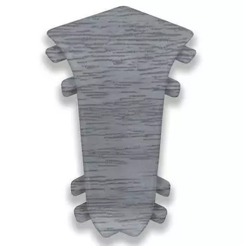 Угол внутренний для плинтуса ПВХ Ideal Комфорт К55-В 282 Палисандр серый 1 шт