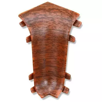 Угол внутренний для плинтуса ПВХ Ideal Комфорт К55-В 293 Орех Темный 1 штука