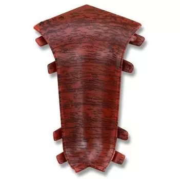 Угол внутренний для плинтуса ПВХ Ideal Комфорт К55-В 346 Махагон 1 штука