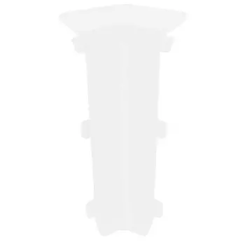 Угол внутренний для плинтуса ПВХ Ideal Деконика С80-В 001 белый