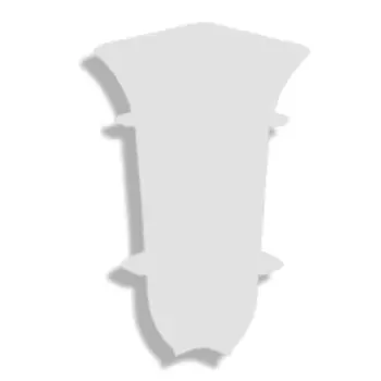 Угол внутренний для плинтуса ПВХ Line Plast L008 серый однотонный 58 мм