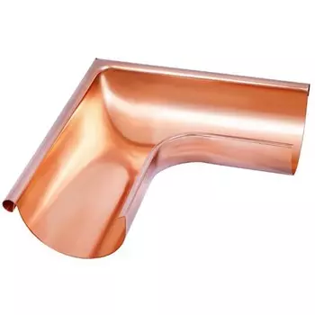 Угол желоба Aquasystem D150/100 мм внешний 90 градусов медь