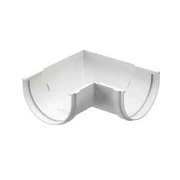 Угол желоба Docke Standard ПВХ D120/80 мм универсальный 90 градусов белый