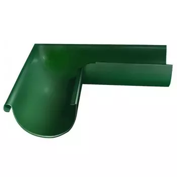 Угол желоба Grand Line D125/90 мм внешний 90 градусов RAL 6005 зеленый
