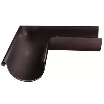 Угол желоба Grand Line D125/90 мм внешний 90 градусов RAL 8017 коричневый