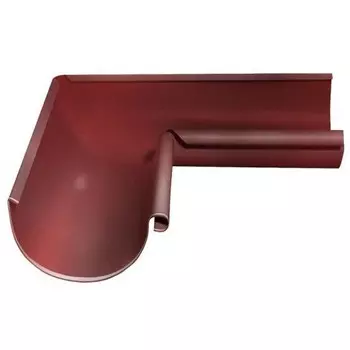 Угол желоба Grand Line D125/90 мм внутренний 90 градусов RAL RR 29 красный