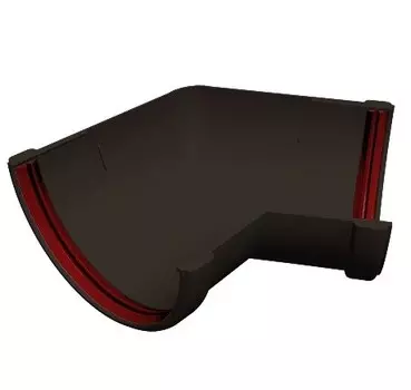 Угол желоба Grand Line ПВХ D120/87 мм универсальный 135 градусов коричневый