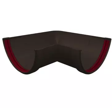 Угол желоба Grand Line ПВХ D120/87 мм универсальный 90 градусов коричневый