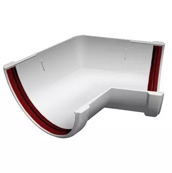 Угол желоба Grand Line ПВХ D120/87 мм универсальный 135 градусов белый