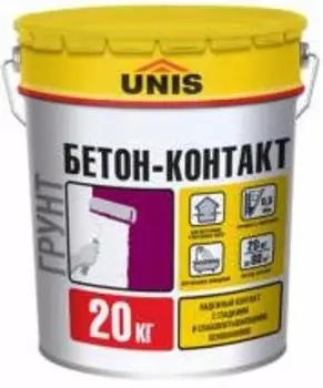 Unis Бетон-контакт, 20 кг, Грунтовка для бетона
