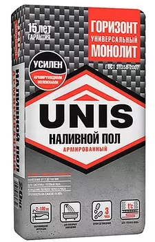 Unis Горизонт Монолит 20 кг, ровнитель для пола армированный