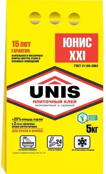 Unis XXI, 5 кг, Клей для плитки