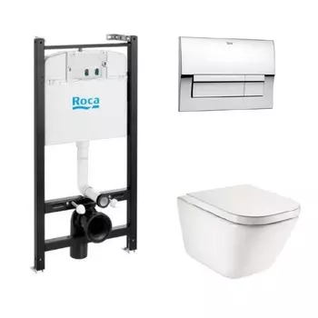 Унитаз подвесной Roca Gap Clean Rim с инсталляцией 893104100