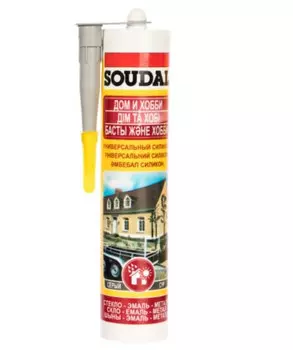 Универсальный силикон Soudal серый 280 мл