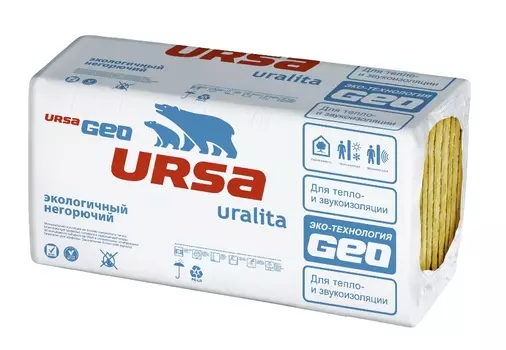 Ursa Geo П-15, 1250х610х100 мм, Утеплитель