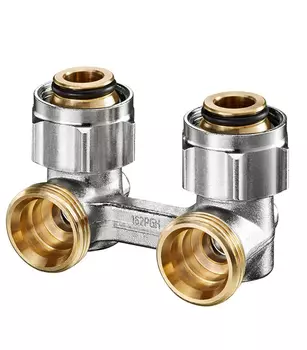 Узел нижнего подключения Oventrop H-образный 3/4"х3/4" угловой Multiflex F ZB