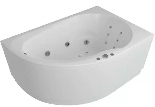 Ванна акриловая ассиметричная Aquatek Вирго 150х100 см R стандартные форсунки