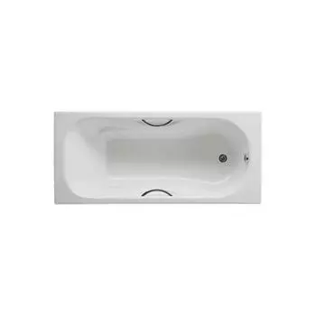 Ванна чугунная Malibu 160х75 с отверстиями для ручек без ножек Roca 2310G000R