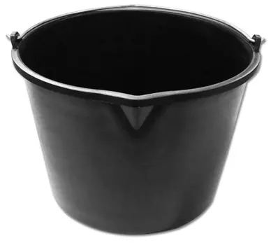 Ведро мерное резинопластмассовое 080506-001-016 (черное), 16 л