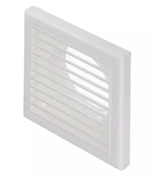 Вентиляционная решетка пластиковая Вентс 154х154 мм c фланцем D100 мм
