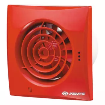 Вентс Квайт 125 мм, Вентилятор вытяжной (красный)
