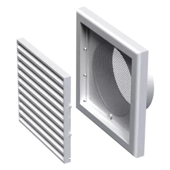 Вентс МВ 100 Вc 154х154 мм, Решетка вентиляционная приточно-вытяжная (белая)