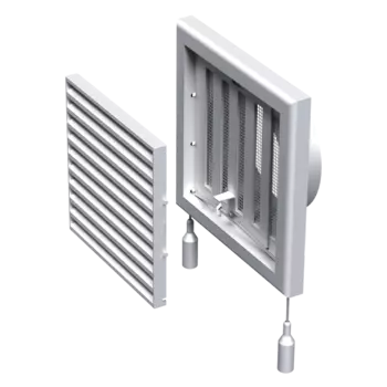 Вентс МВ 120 ВРс 186х186 мм, Решетка вентиляционная приточно-вытяжная (белая)