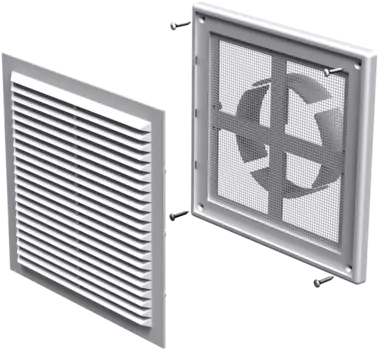 Вентс МВ 150 ВДс 204х204 мм, Решетка вентиляционная приточно-вытяжная (белая)
