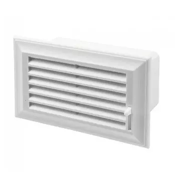 Вентс Пластивент 572 137х88 мм, Решетка торцевая для плоских вентиляционных каналов (белая)