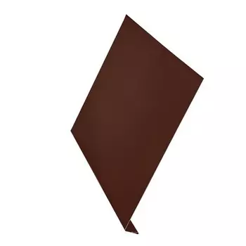 Ветровая планка L-профиль Aquasystem стальная Pu Ral 8017 2000х200 мм