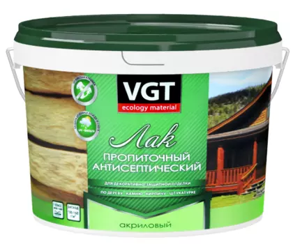VGT, 0.9 кг, Лак акриловый пропиточный антисептический махагон