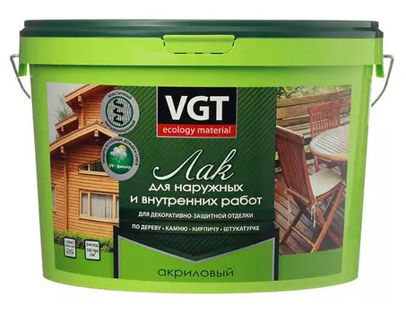 VGT, 0.9 кг, Лак для наружных и внутренних работ глянцевый