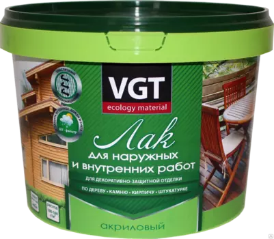 VGT, 0.9 кг, Лак для наружных и внутренних работ матовый