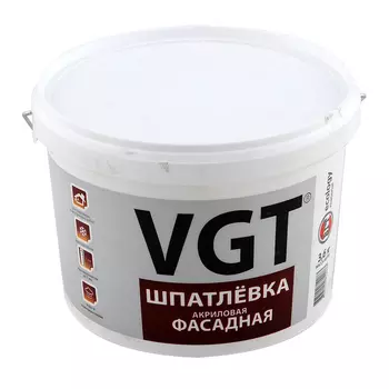 ВГТ, 18 кг, Шпатлевка готовая фасадная