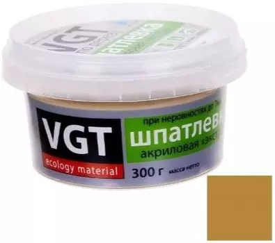 VGT Экстра лиственница, 0,3 кг, Шпатлевка акриловая по дереву