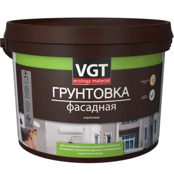 VGT ВД-АК-0301, 10 кг, Грунтовка фасадная акриловая