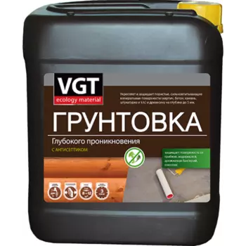 VGT ВД-АК-0301, 10 кг, Грунтовка глубокого проникновения с антисептиком