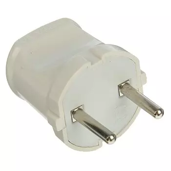 Вилка электрическая без заземления пластиковая