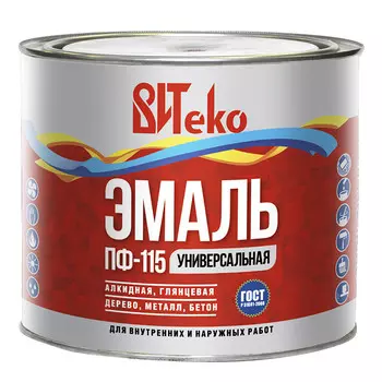 Витеко Эмаль ПФ-115 салатная 0,8 кг