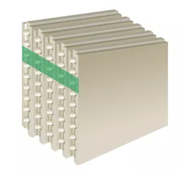 Волма 667х500х80 мм, плита пазогребневая влагостойкая пустотелая