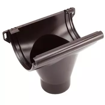 Воронка желоба Galeco ПВХ D124/80 мм RAL 8019 коричневая