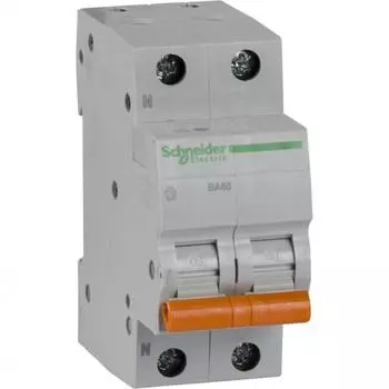 Выключатель автоматический модульный 2п (1P+N) C 20А 4.5кА BA63 Домовой SchE 11214