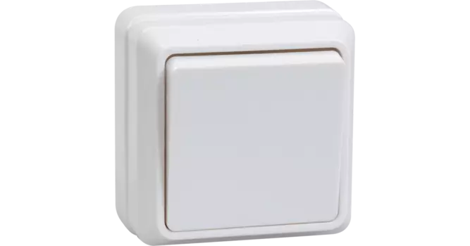 Выключатель белый IEK ОКТАВА 10А EVO13-K01-10-DC одноклавишный