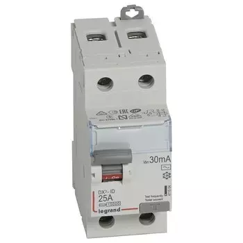 Выключатель дифференциального тока LeGrand Dх3 411504 2P AC 25А 30мА