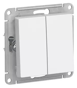 Выключатель двухклавишный ATN000151 Schneider Electric AtlasDesign белый 10А